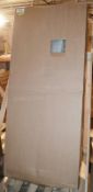 1 x Frameless 800 Hinged One Door Left Hand Quadrant 8mm (HFLQ888) - New / Unused Stock - Dimensions