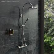 1 x ARIA Round Head Thermostatic Shower Kit (CILISS4) - Chrome - New / Unused Stock - Ref: M210 - CL