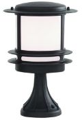 1 x Stroud Black Aluminium Ip44 Bollard Light With A Polycarbonate Diffuser - Ex Display Stock - 36c