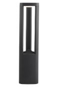 1 x Aluminium IP44 Grey Led Outdoor Post Light Polycarbonate Lens - Dimensions: H50 x W13cm - Ex Dis