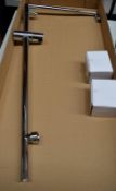1 x Shower Riser Rail + H900 In Chrome (S206-1) - New / Unused Stock - 76cm High - Ref: M219 - CL190