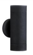 1 x Stainless Steel / Black Ip44 2 Light Outdoor Wall Bracket - 2-Light In Black - Ex Display Stock