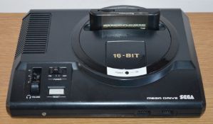 1 x Sega Mega Drive Original Retro Games Console With Everdrive Multi Game Cartridge, Cables and 1 x