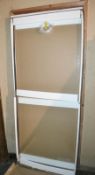 1 x Glass Shower Panel Including Corner Post (V8SWC08) - New / Unused Stock - Dimensions: 800 x 1900