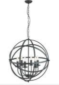 1 x Orbit Matt Black 6 Light Spherical Pendant Light - Ex Display Stock - CL298 - Ref: J522 - Locati