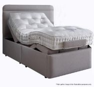 1 x VISPRING 'Sapphire' Dual Motor Adjustable Bed With Storage Drawer - Size: Small Double (120 x 20
