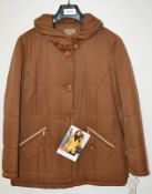 1 x Steilmann KSTN C.o.v.e.r By Kirsten Womens Easy-Care Coat - Lightweight & Shower Proof In Brown