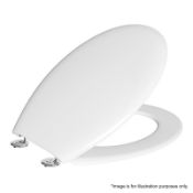 1 x Universal Thermoplast Top Fix Toilet Seat With Stainless Steel Hinge - New / Unused Boxed Stock