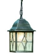 1 x Genoa Aluminium Ip23 Black Silver Porch Light, Lead Decoration - Ex Display Stock - CL298 - Ref:
