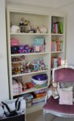 1 x Bedroom Shelf Unit in White - 119.5 x 32 x 195.5(h) cm - CL325 - Location: Bowden WA14 - No VAT
