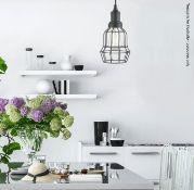 1 x Matt Black Bell Cage Pendant Light - Ex Display Stock - CL298 - Ref: J080 - Location: Altrincham