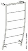 1 x Chrome Curved Heated Towel Rail - An Impressive Design With Chrome Finish - Dimensions: 1200 X 6