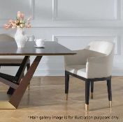 6 x PORADA 'Fielding' Upholstered Dining Chairs - Includes 2 x Carver Armchairs - Ref: 5568985 / 556