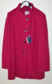 1 x Steilmann Womens Premium 'Wool + Cashmere' Winter Coat - Made From Italian Fabric - UK Size 12 -