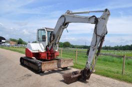 TAKEUCHI TB80 FR 3791hours y2005 8t Mini Excavator / Digger & Quick Hitch