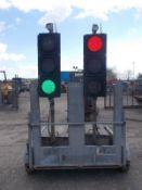 SRL traffic lights LED radio traffic lights light multiphase trailer battery dc