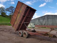 tractor trailer twin axle twin ram silage muck rubble
