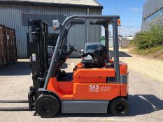 Toyota 2.5 Tonne Electric Forklift, 3.3 Metre Duplex Mast, Integral Side Shift