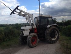 Case 1394 Tractor with Loader and Bale Spike