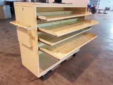 Lockable toolsafe with shelves and castors