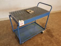 Steel trolley with Drip Tray and Grid work area