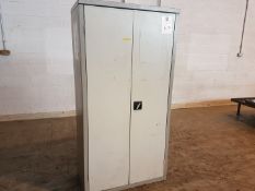 Lockable steel Cupboard with shelves