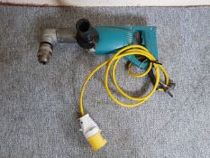 Makita 6300LR Right Angle Drill 110v - Tested / In Working Order