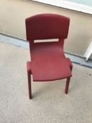 10 School Plastic Chairs In Red