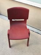 10 School Plastic Chairs In Red
