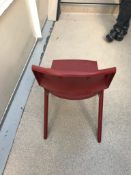 10 School Plastic Chairs In Red