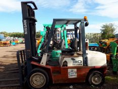 Nissan Diesel Forklift Duplex Mast 3 Tonne Lift Side Shift