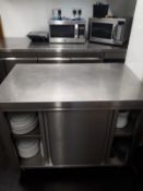 Stainless Steel Counter and Cupboard Storage
