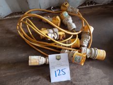 5 x 110v Fly Leads NO RESERVE