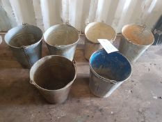 Various Metal Bins x 6 NO RESERVE