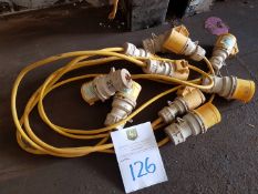 5 x 110v Fly Leads NO RESERVE