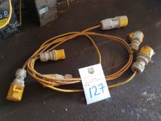 3 x 110v Fly Leads NO RESERVE