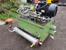 Hydraulic Power Pack with Large reservoir and cooling Jacket fitted