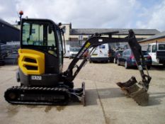 Volvo ECR25D 2490Kgs Reduced Tail Swing Mini Excavator (SOL 01478)