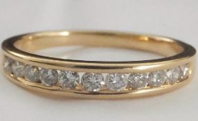 Vintage 18k Gold Diamond Eternity Ring