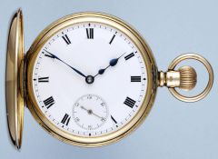 Gold Half Hunter Pocket Watch