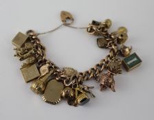 Vintage Gold Charm Bracelet