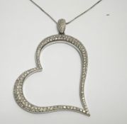 18ct Gold Diamond Pendant Platinum chain