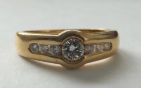 18ct Gold Brilliant Cut Diamond Ring