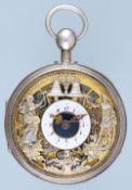 Skeletonised Swiss Quarter Repeating Automaton Pocket Watch