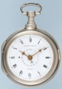 Large Silver Quarter Repeating Cylinder Pocket Watch