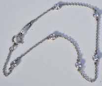 Tiffany & Co Elsa Peretti Diamond by the Yard Bracelet Set in Platinum