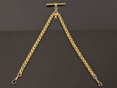 9 Carat Gold Double Albert Watch Chain c1910