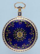 Gold and Enamel English Verge Pocket Watch