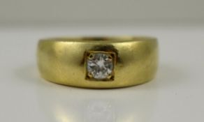 Diamond Set 18ct Gold Signet Ring