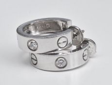 Cartier Earrings Set in 18k White Gold